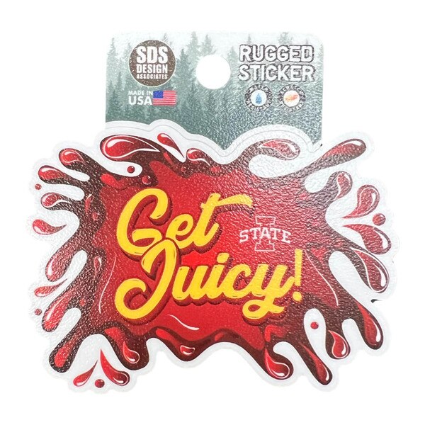 Get Juicy Rugged Sticker (3.5 in x2.5 in)